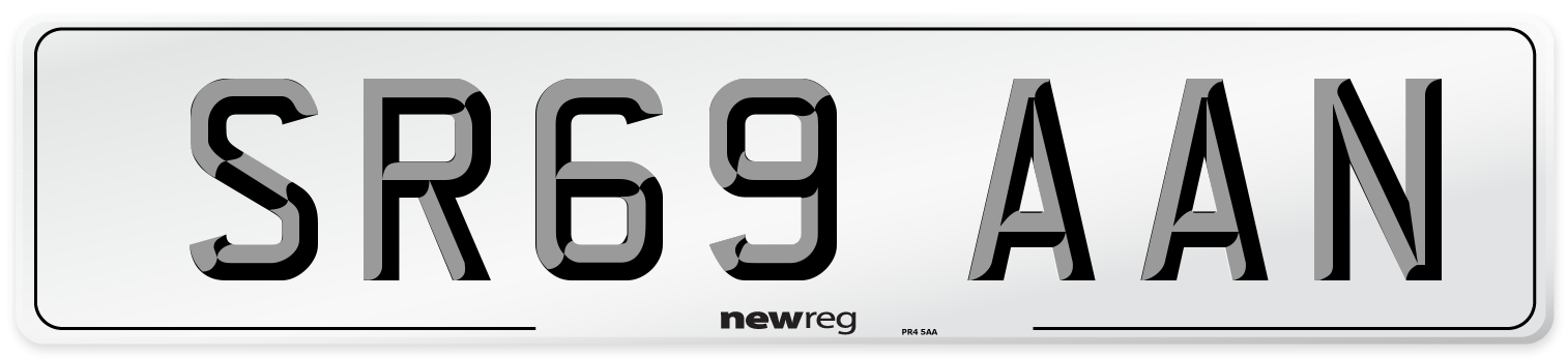 SR69 AAN Number Plate from New Reg